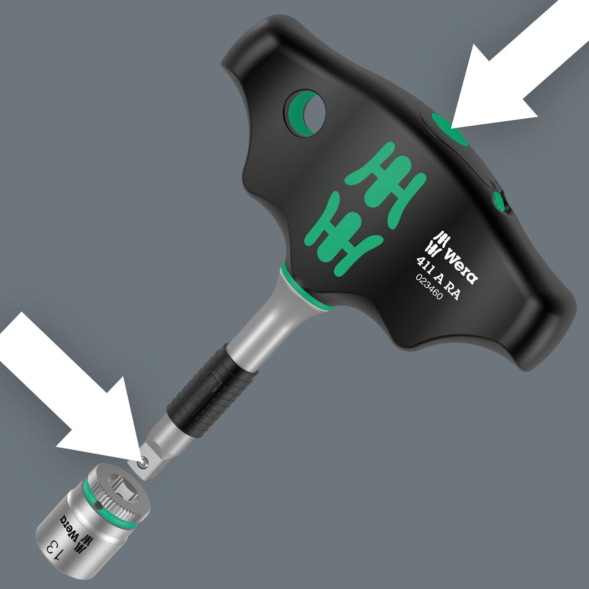 Wera Kraftform Kompact T-handle ratchet 1/4"