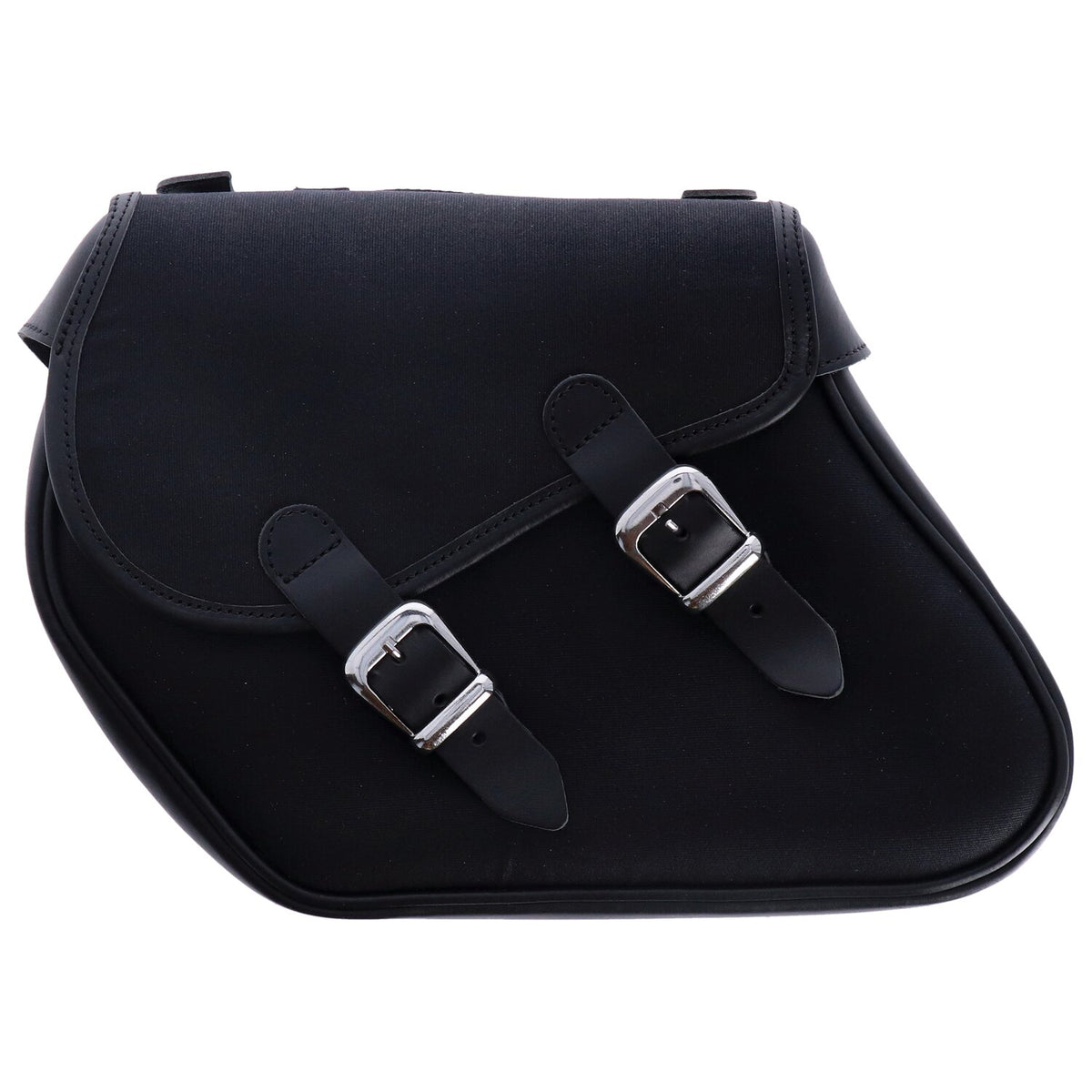 Longride Heritage waxed cotton saddlebags - Black