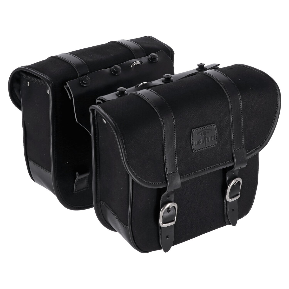 Longride Throw over saddlebags waxed cotton - Black