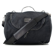 LongRide roll bag waxed cotton narrow - Black