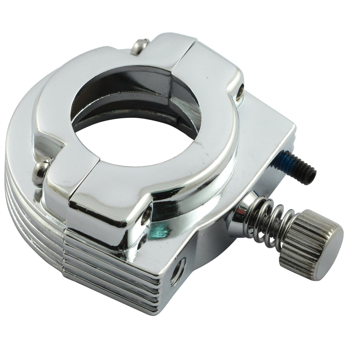 MCS Throttle clamp set single cable - Chrome