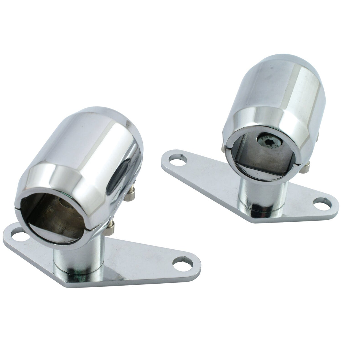 MCS Springer custom fender mount set - .950" I.D - Chrome