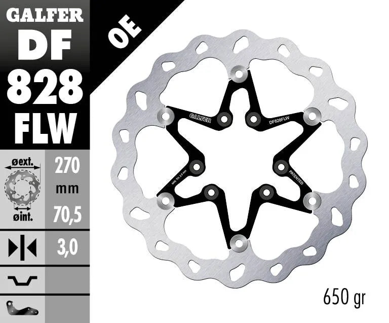 Galfer Brake Rotor For Motorcycle - High Carbon Steel - Front