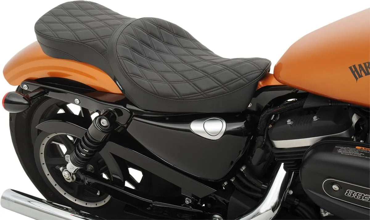 Drag Specialties 2-up Double Bucket Seat - For Harley Davidson