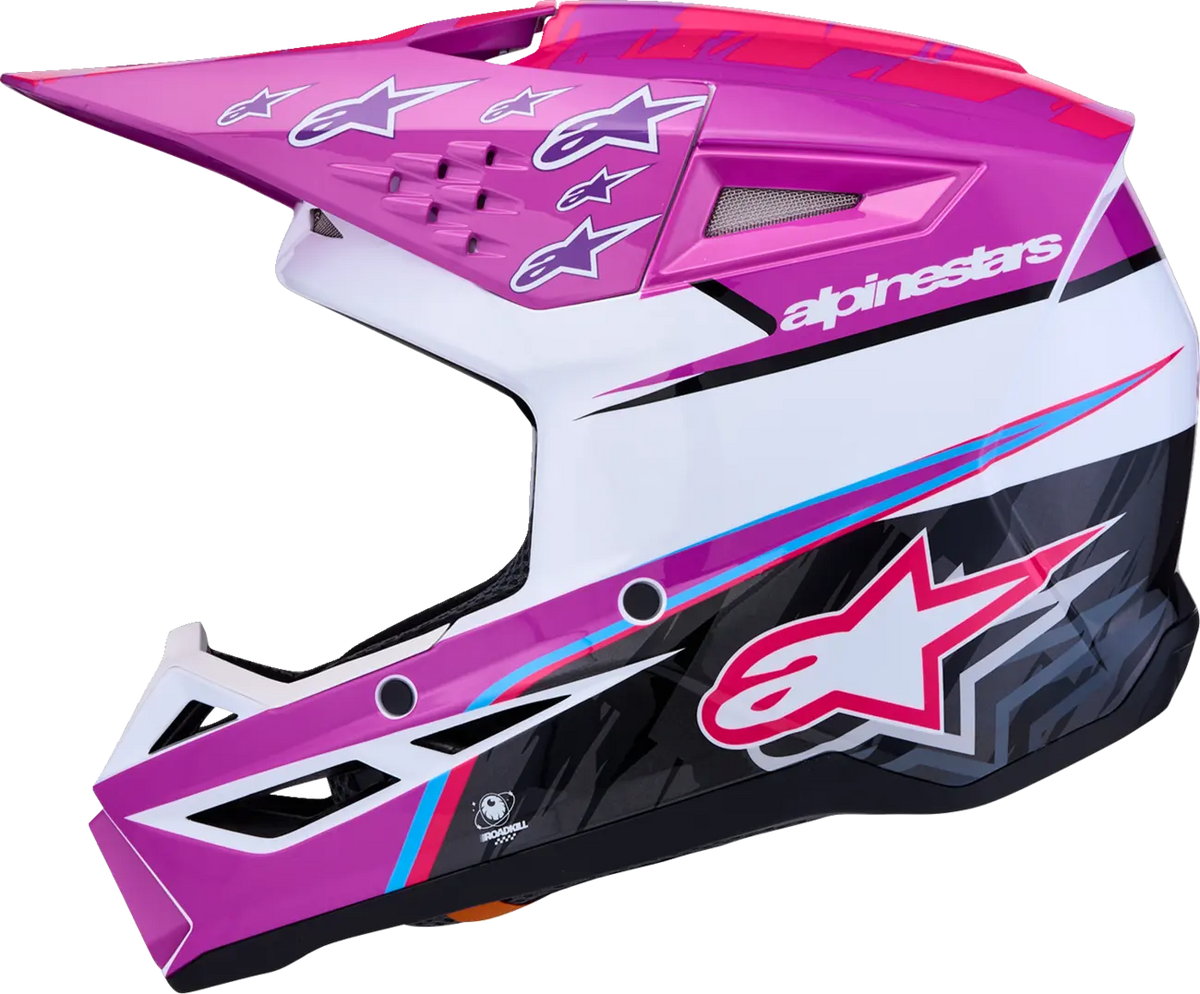 Alpinestars SM3 Falcon Youth Helmet Purple White Pink