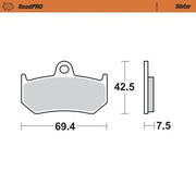 Moto-master Roadpro Sinter Bremseklodser Bag - Bag