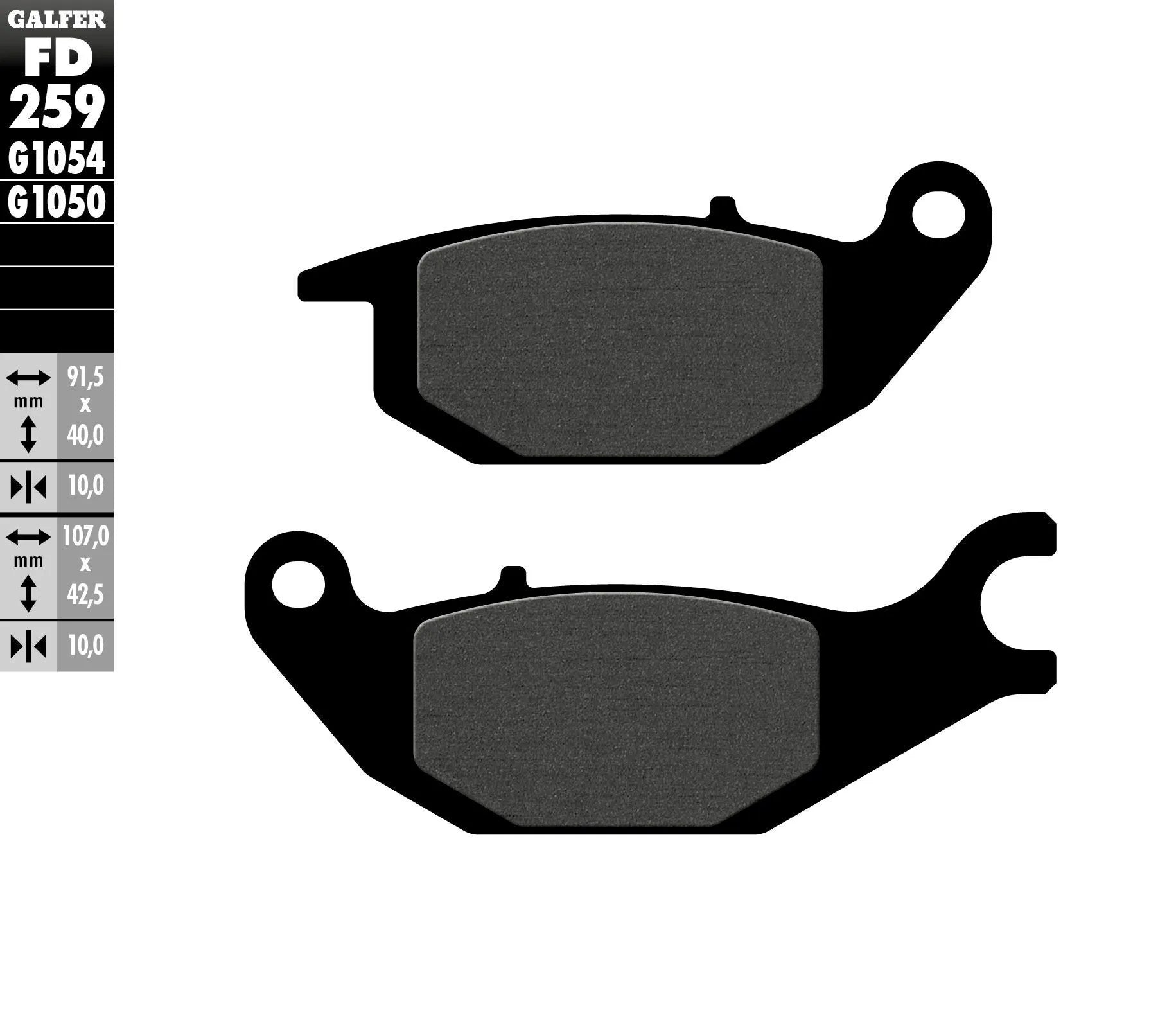 Galfer Semi-metallic Brake Pads For Oem Replacement