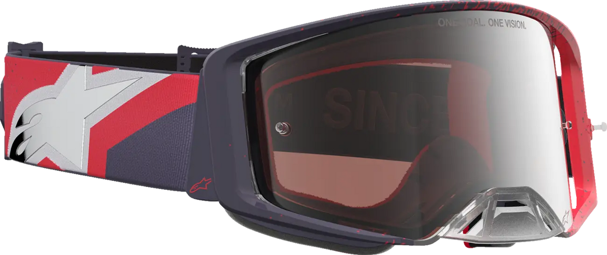 Alpinestars Supertech Hiten Goggles Black Red Mirror Silver