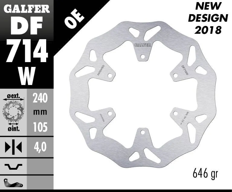 Galfer Wave Bremse Rotor Til Motorcykel - Front