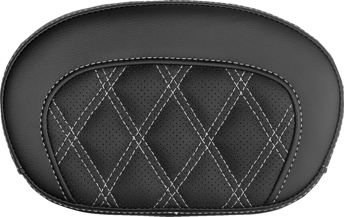 Saddlemen Mini Contour Sissy Bar Pad White Stitching
