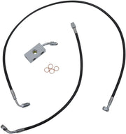 La Choppers Sort Flettet Bremse Slange Kit Med Abs