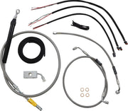 La Choppers Stainless Braided Cable/Brake Kit for 15-17" Ape