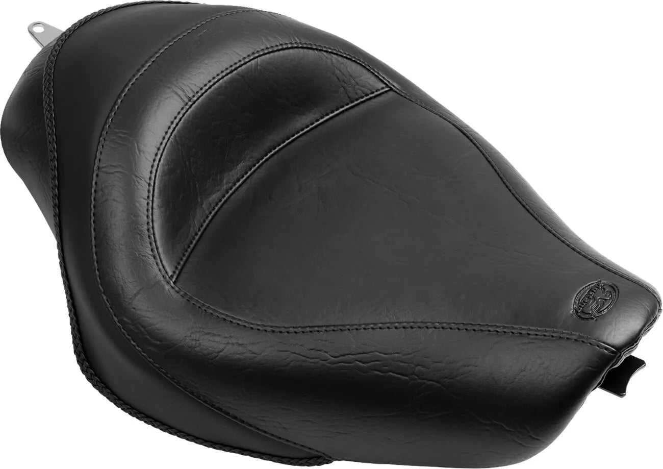 Mustang Solo Seat - Black Vinyl Comfort - For Harley Davidson