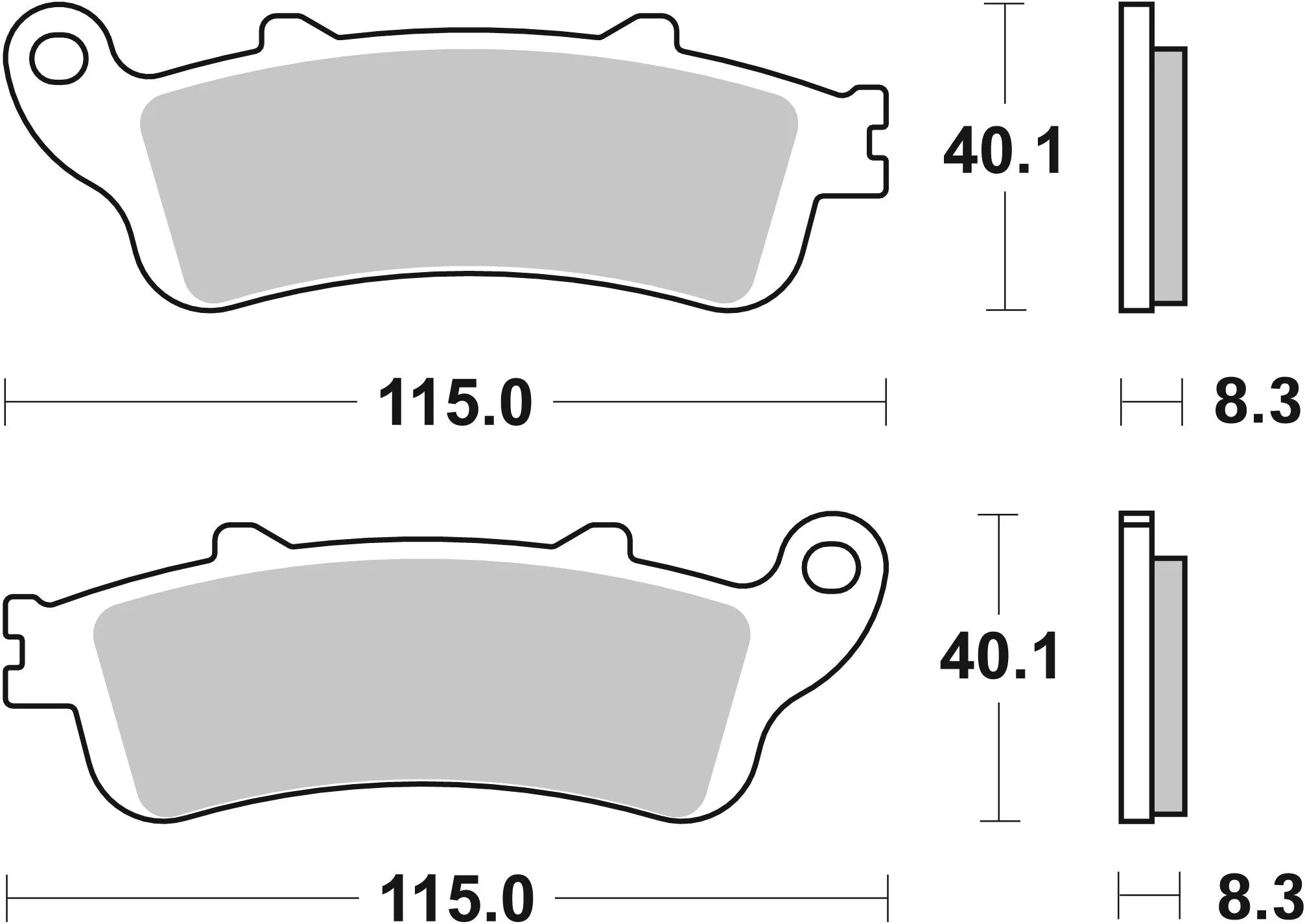 Sbs Ct Scooter Carbon Tech Organic Brake Pads - Front