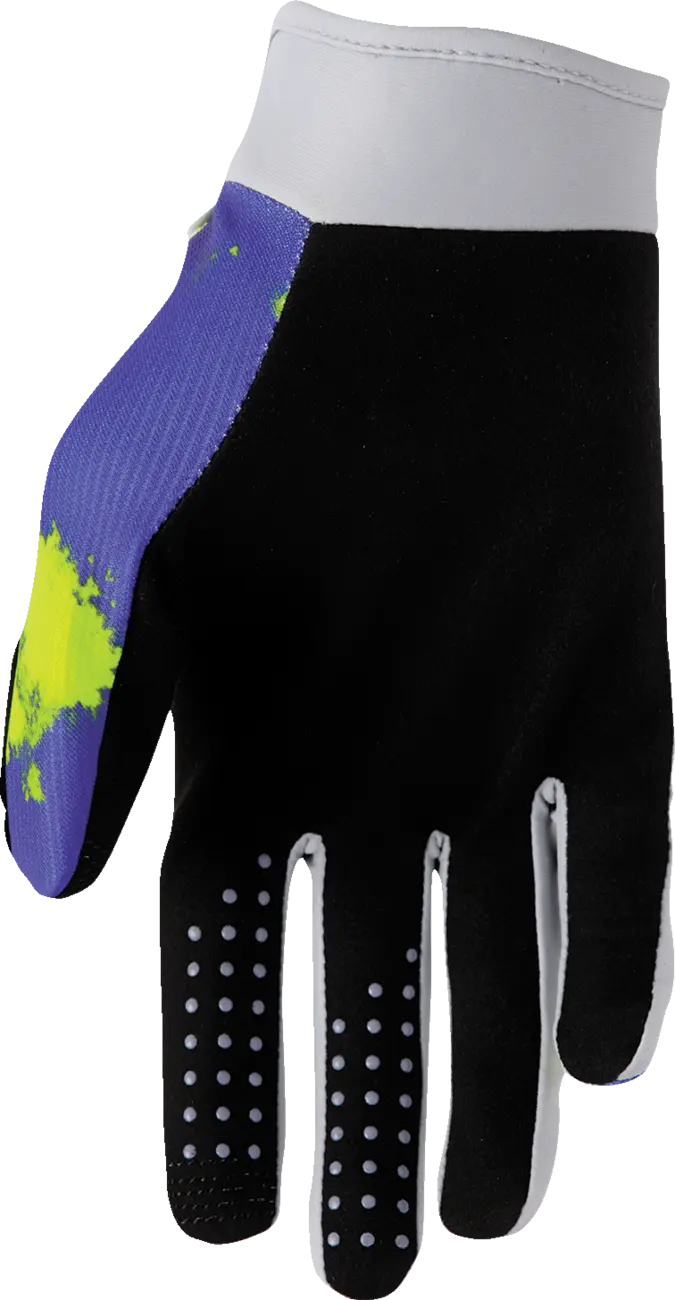 Thor Launchmode Bleach Mx Gloves - Black/Gray/Purple/Acid
