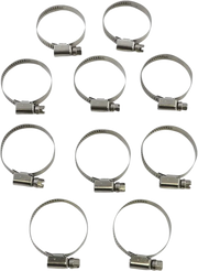 Parts Unlimited Embossed Stainless Steel Hose Clamps 25-40mm 10