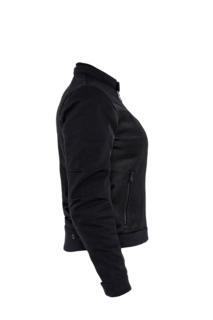 John Doe Women's Aero Mesh Jacket Foreet Sport Riding - Black