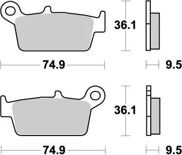 Moto-master Nitro Bremseklodser Sintrede Metal - Bag