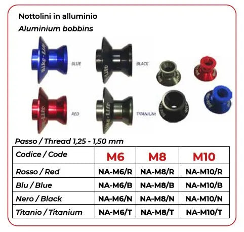 Bike Lift Aluminum Bobbins For Sport Bikes - Blue