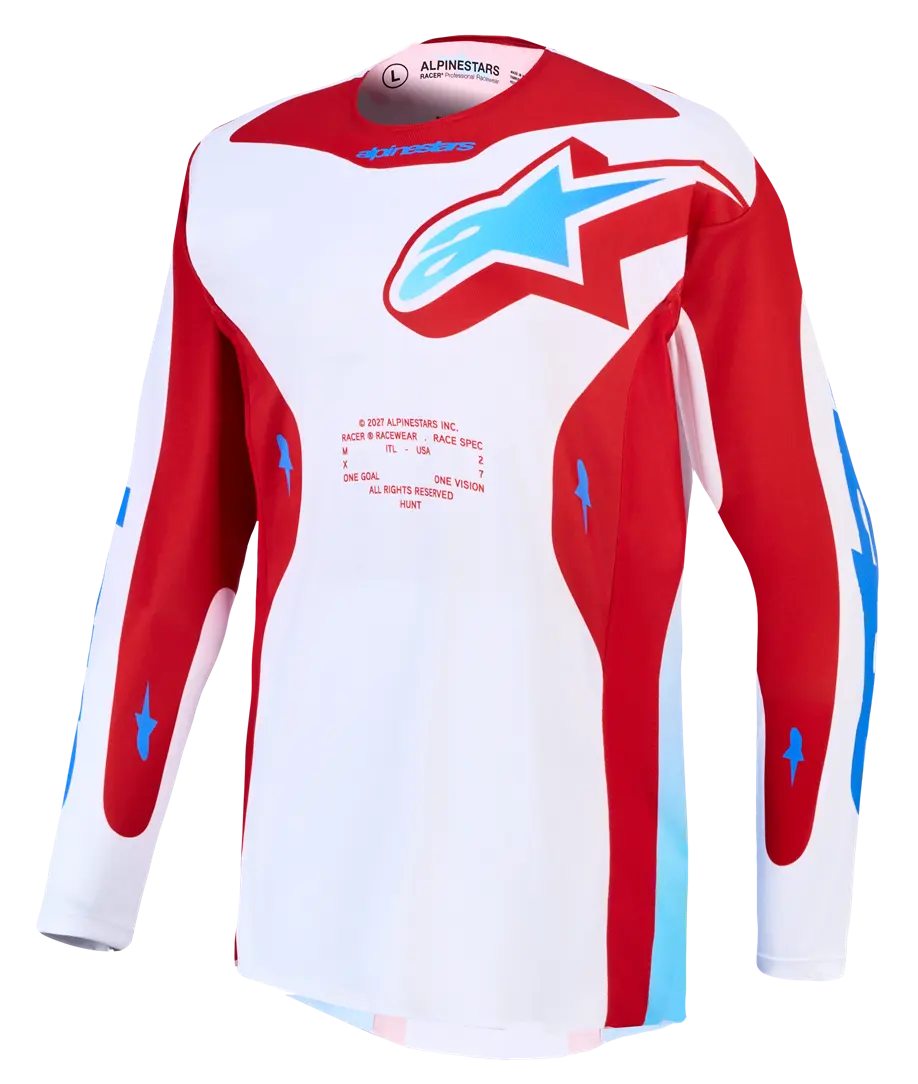 Alpinestars Racer Hunt Jersey White Red Blue