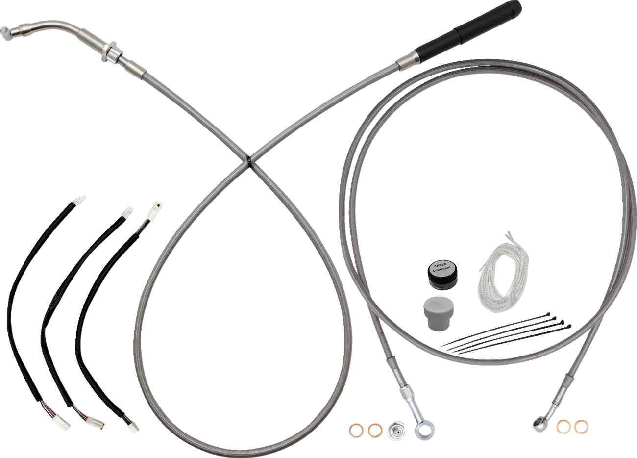 Fat Baggers Inc. EZ Install Cable Kit for 12" Ape Hangers