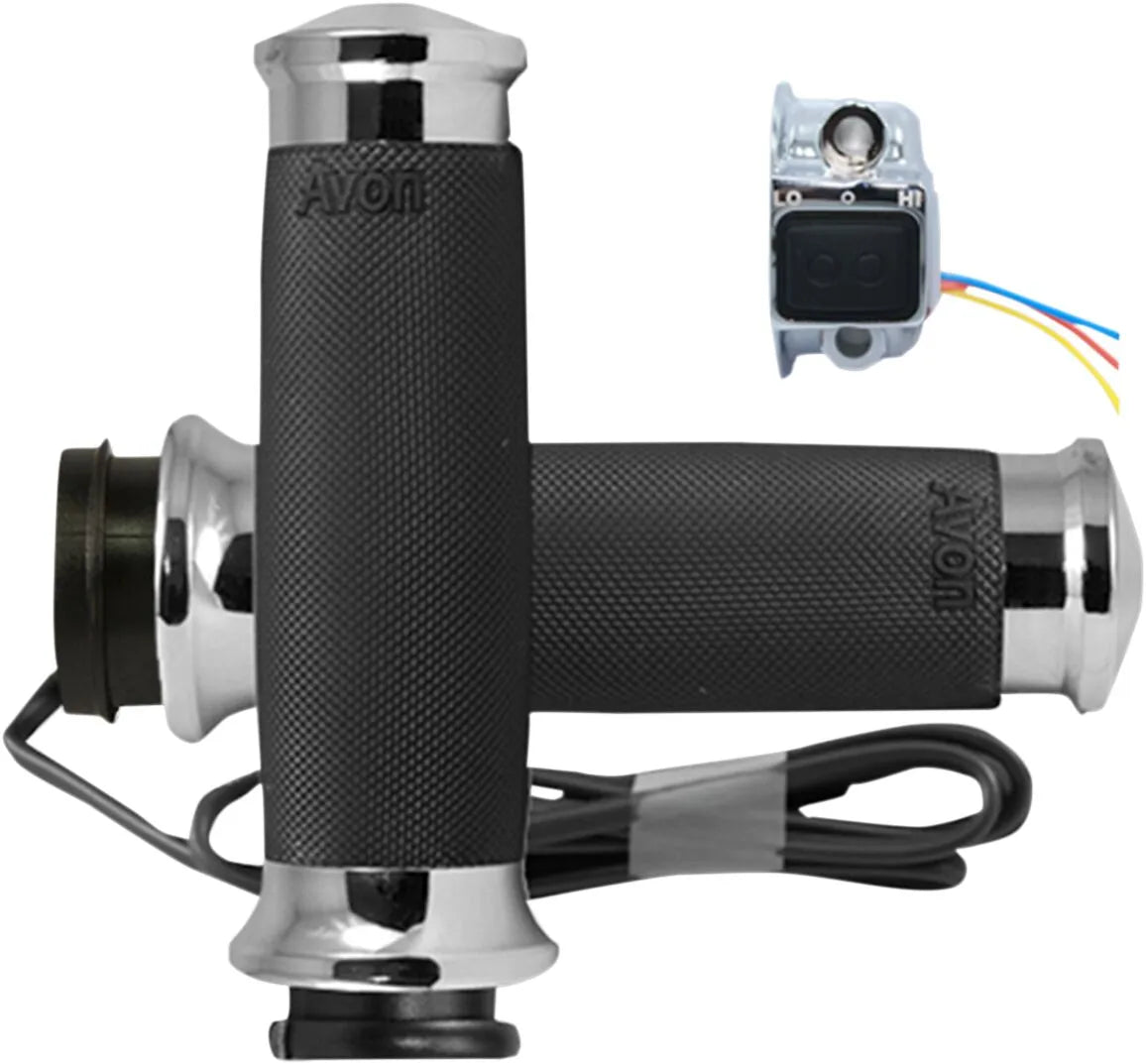 Avon Grips Heated Grips 1 Inch Black/chrome