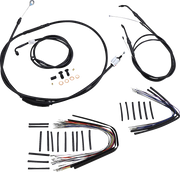 BURLY BRAND Black Vinyl Handlebar Cable Kit for Ape Hangers
