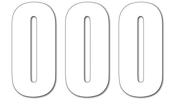 Blackbird Racing Number Plate Graphic - 3 Pack