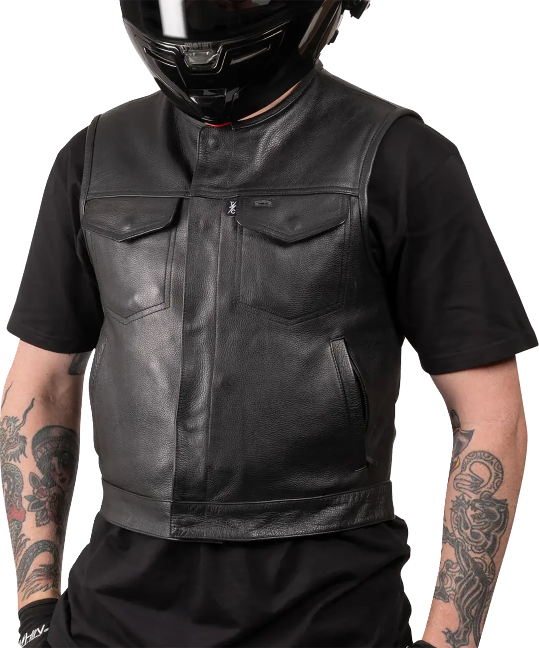 Thrashin Supply Co Encinal Shorty Leather Riding Vest