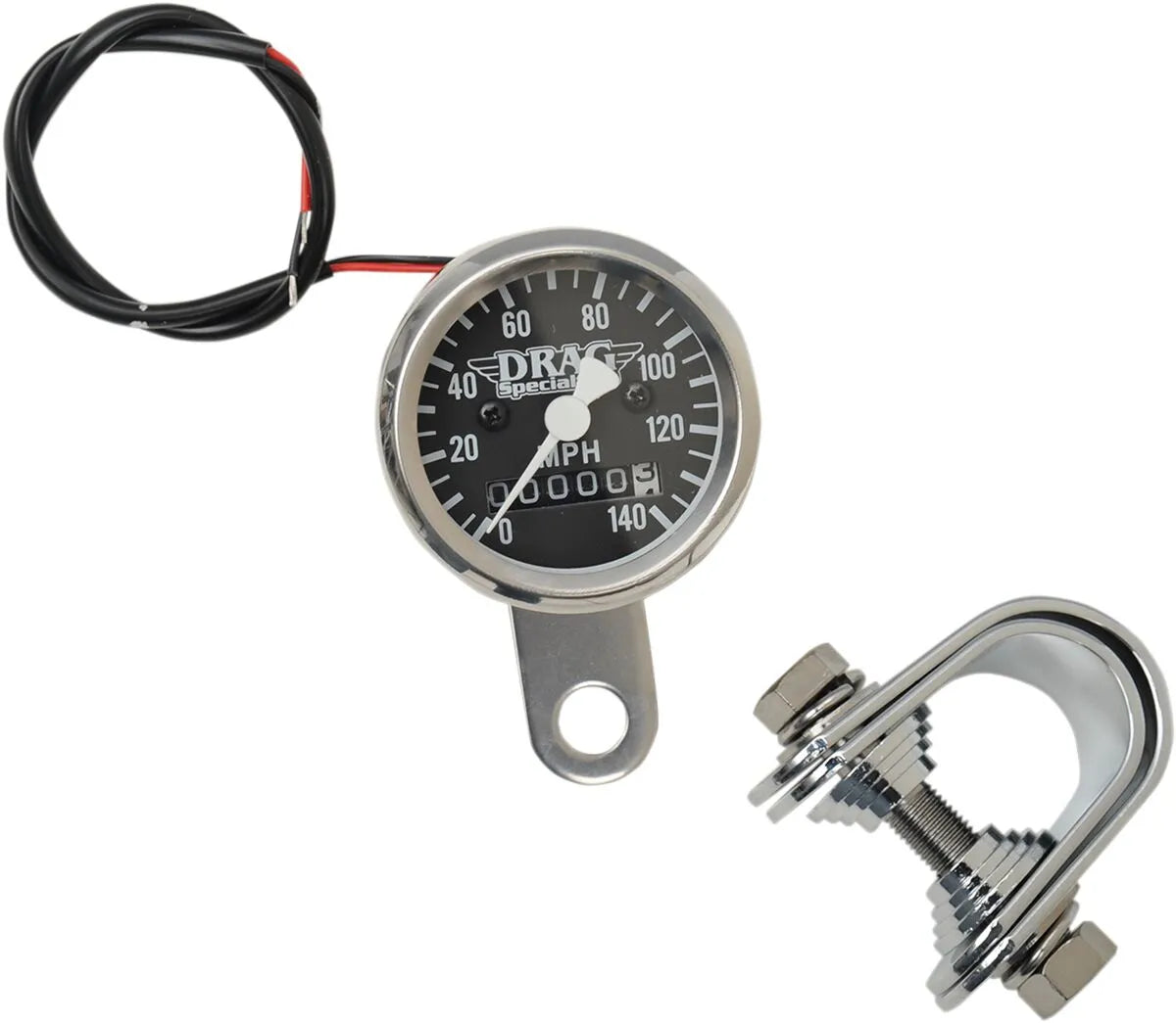Drag Specialties 1-7/8" Mini Speedometer 140 Mph