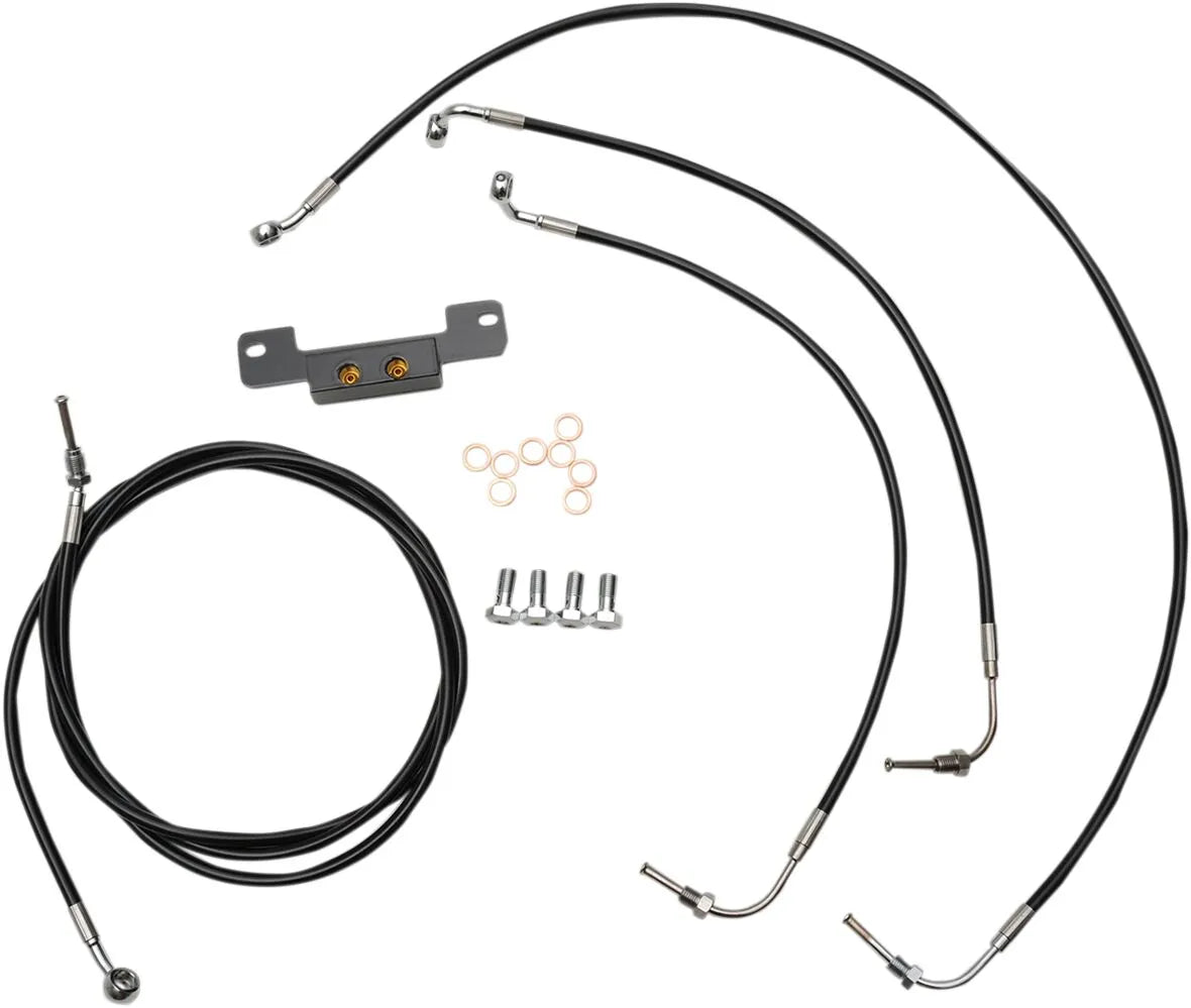 La Choppers Standard Black Vinyl Handlebar Cable Kit