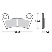 Moto-master Nitro Atv Bremseklodser - Sintrede Metal - For & Bag