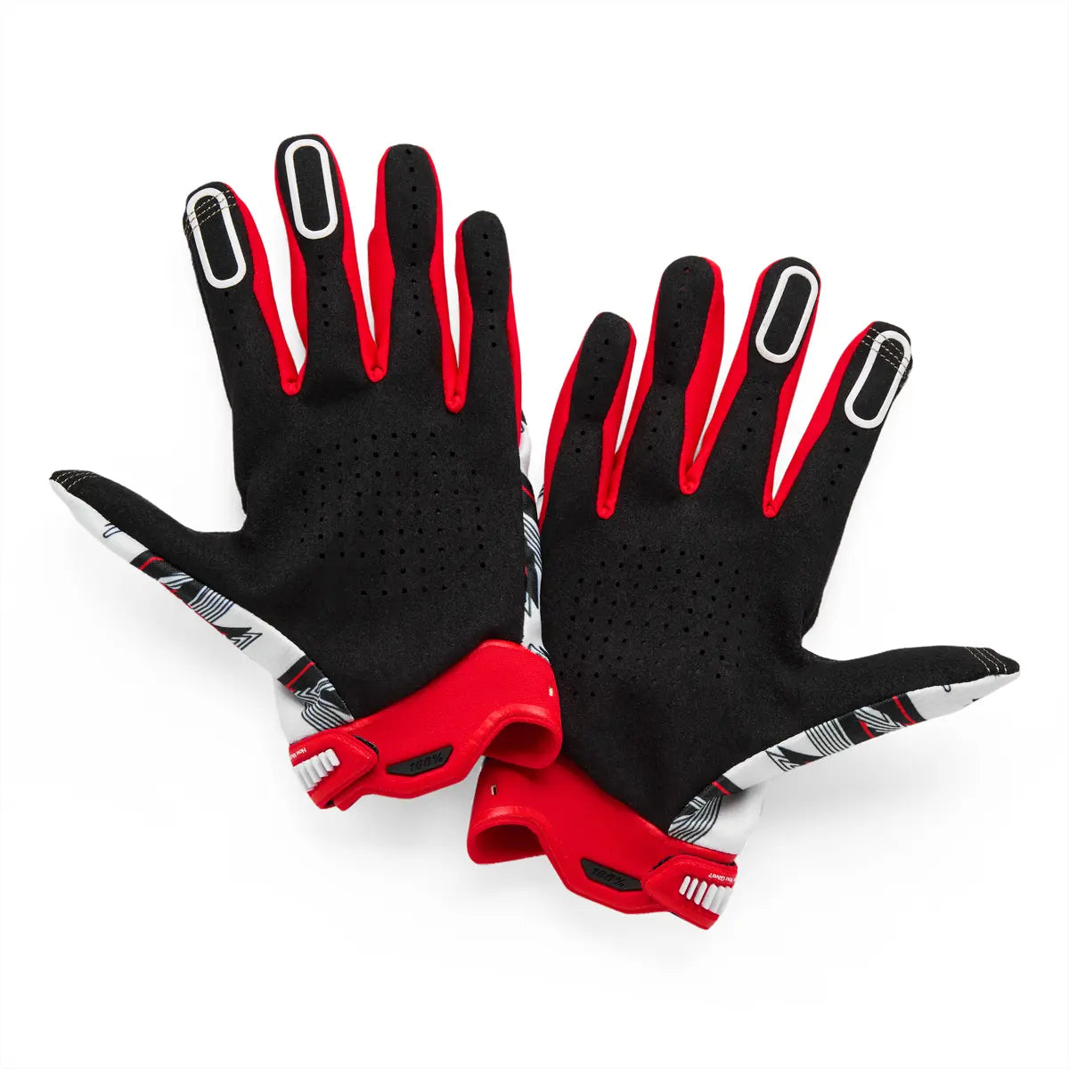 100% Ridefit Glove - Black/Red/White
