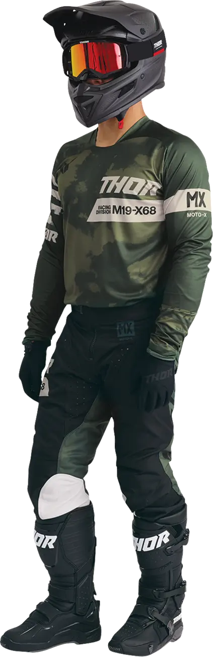 Thor Launchmode Bleach Pants - Black/Camo Green/Khaki