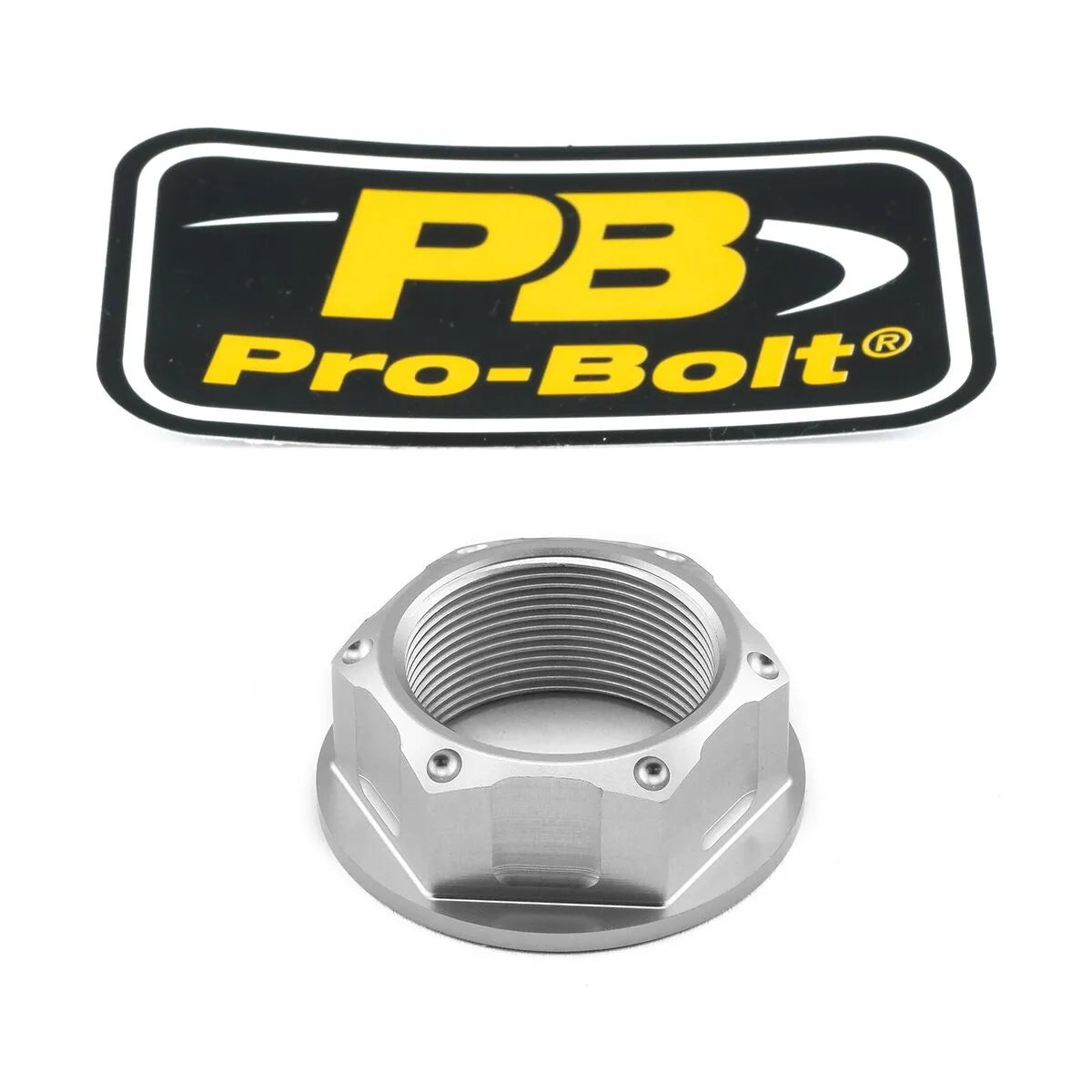 Pro Bolt Aluminium Top Yoke Nut - Silver Stem Nut