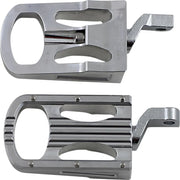Biltwell Xl Step Foot Pegs - Silver, Polished Aluminum