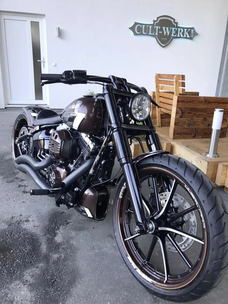 Cult Werk Fork Covers In Black Aluminum