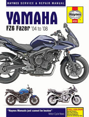Haynes FZ6 Fazer Service Manual for Yamaha 2004-2008