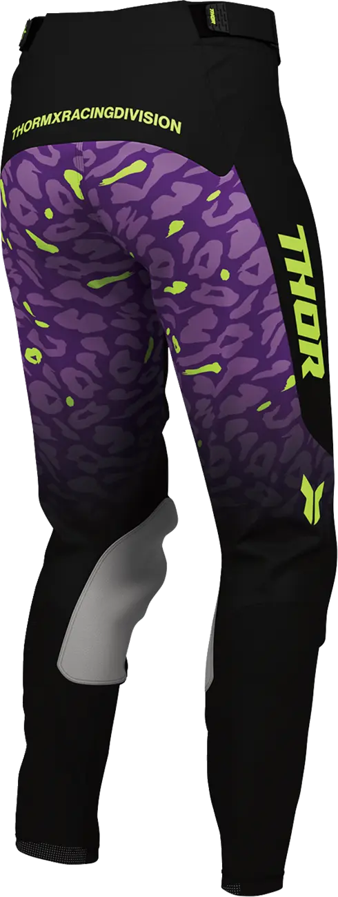 Thor Women's Launchmode Spotted Riding Pants Black/Purple