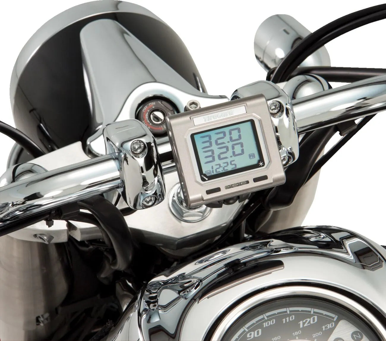 Show Chrome Handlebar Tire Pressure Monitor System