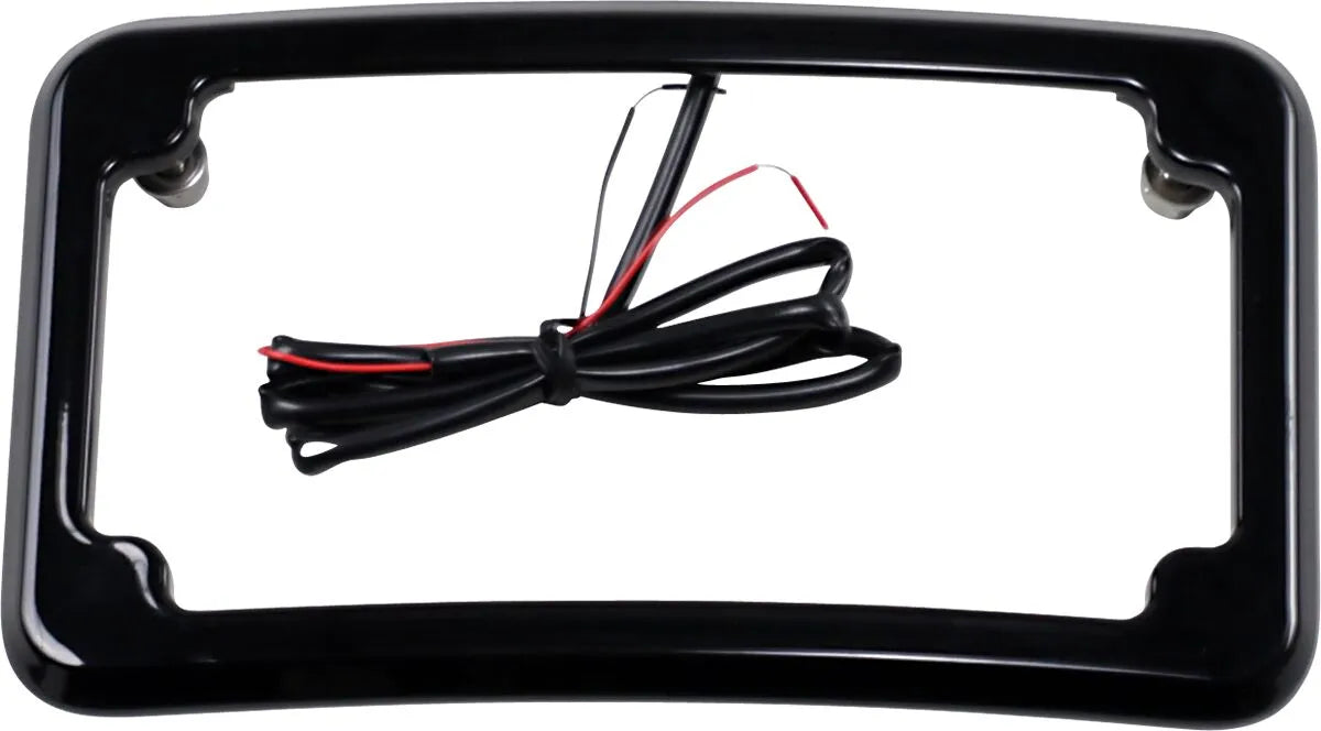 Cycle Visions Beveled License Plate With Lights