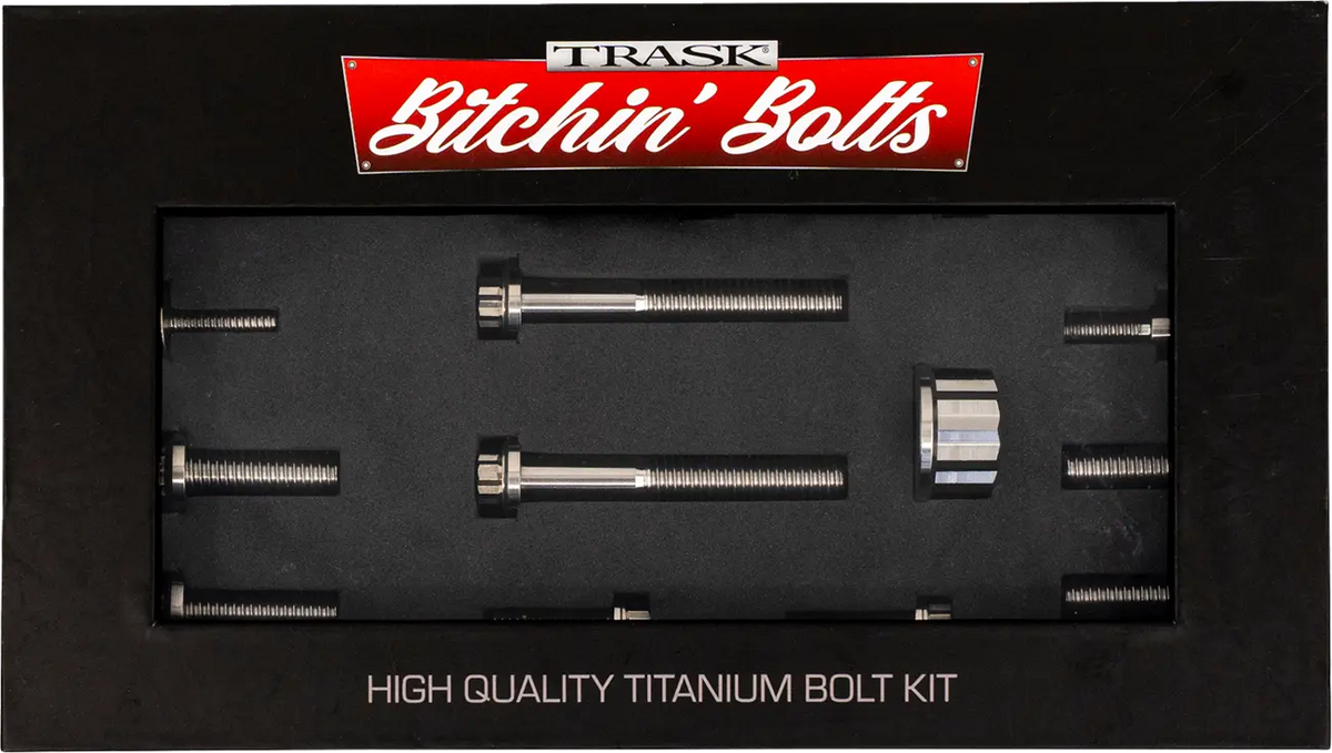 Trask Bitchin' Bolts Titanium M8 12-Point Peg Mount Hardware Kit
