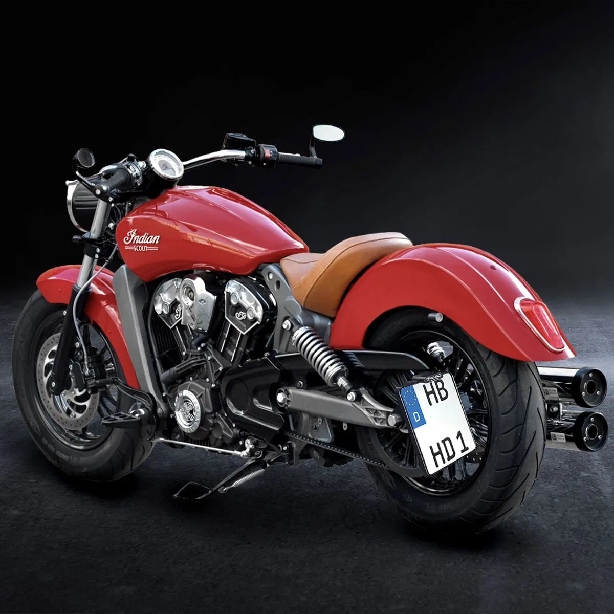 Heinz Bikes Side Mount License Plate Holder For Indian Models