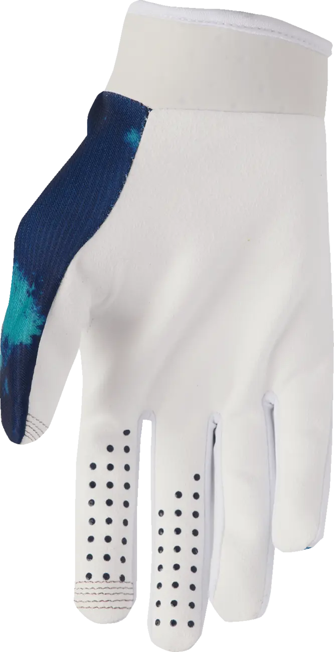 Thor Youth Launchmode Bleach Gloves - Aqua/White
