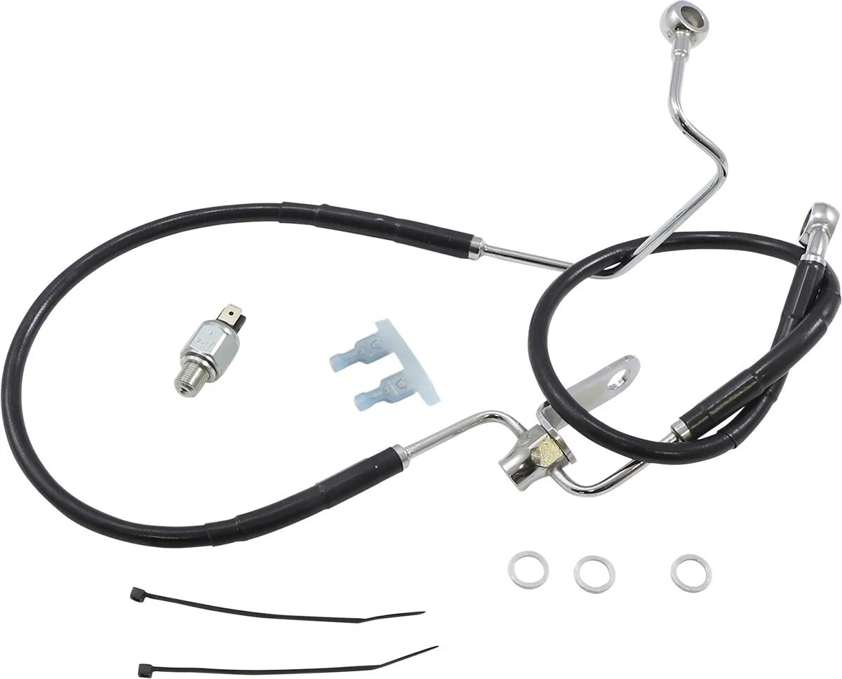 Drag Specialties Forlænget Sort Vinyl Bremse Slange Kit