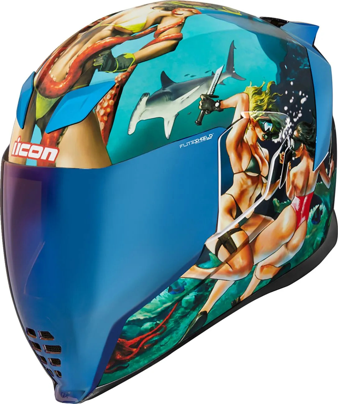 Icon Airflite Pleasuredome 4 Helmet Full Face Blue