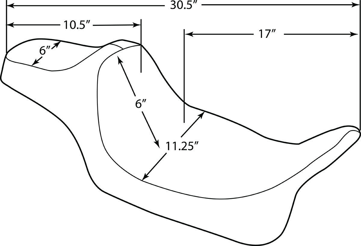 Drag Specialties Extended Reach Seat