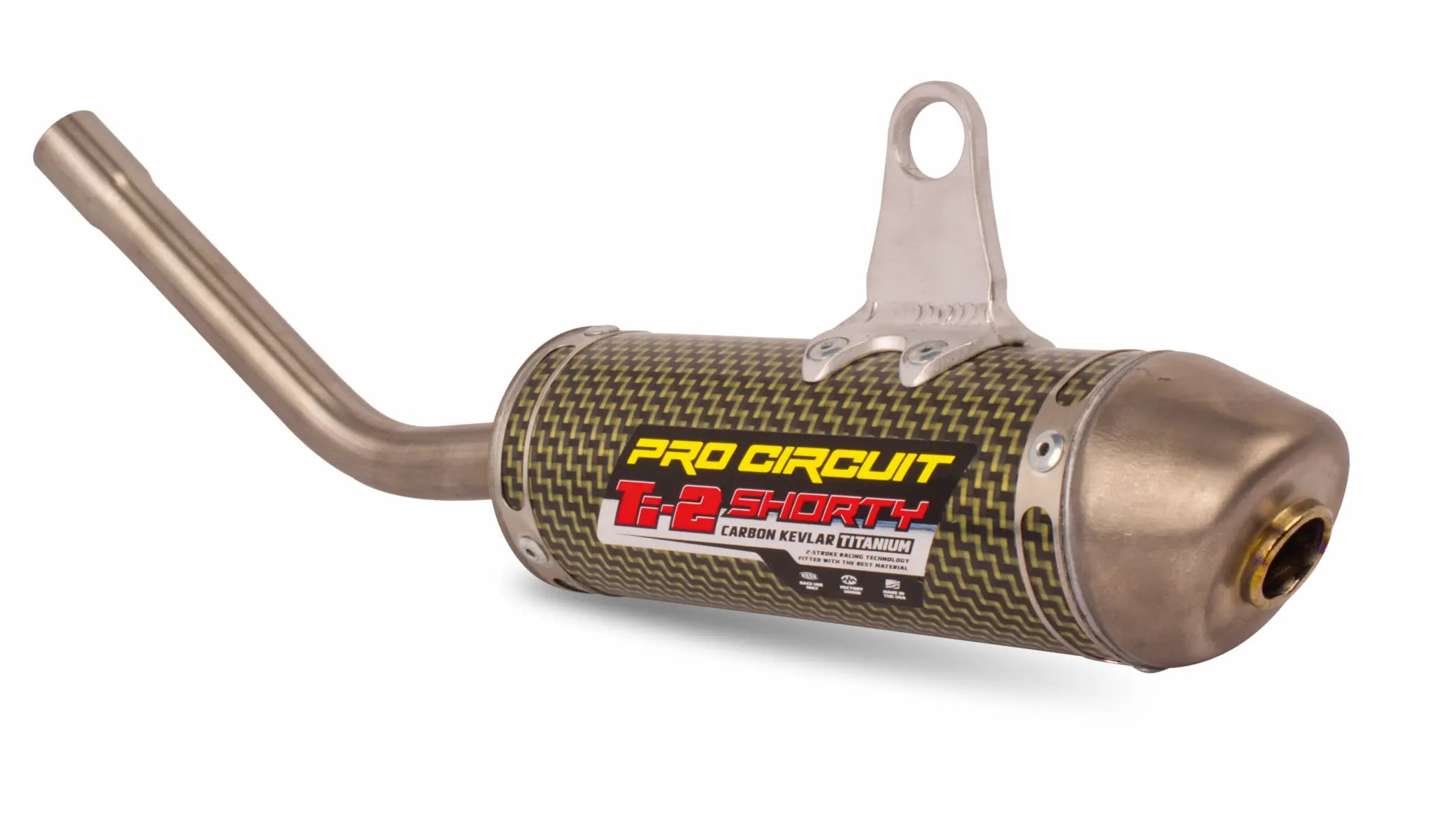 Pro Circuit Ti-2 Shorty Lyddæmper Titanium/Carbon Kevlar