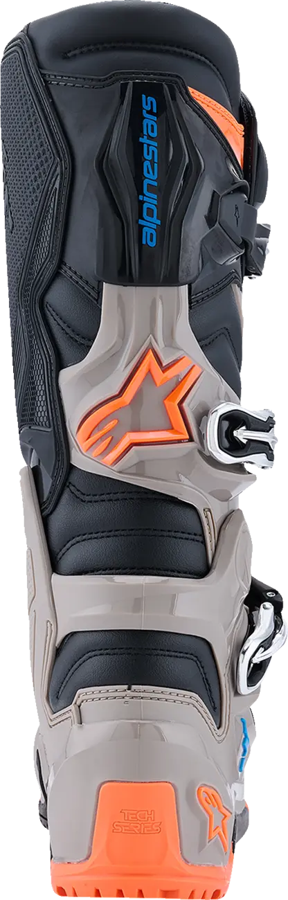Alpinestars Tech 7 Enduro Boots Black Warm Gray Orange Fluo