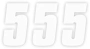 Factory Effex Number Stickers - White 5 (3 Pack)